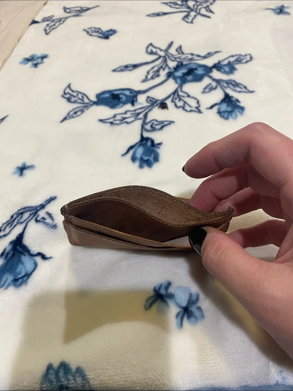 Bed Stu Tan Leather Card Holder - Minimalist Wallet - Picture 2 of 10
